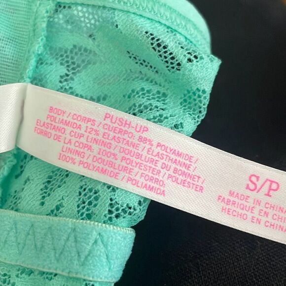 PINK Victoria’s Secret Push-Up Bra Aqua Green S - Picture 7 of 7